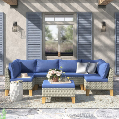 set wicker patio garden sofa set outdoor furniture